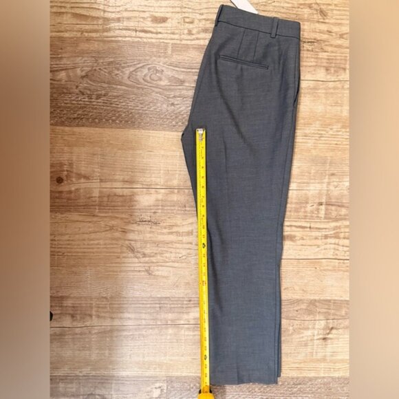 Ann Taylor Pants Dark Gray The Ankle Curvy Fit Mid Rise Slim Leg Work Size 6 - Picture 8 of 8